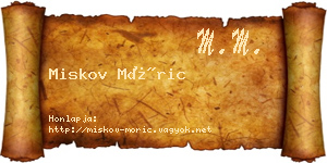 Miskov Móric névjegykártya